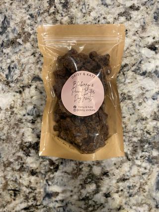 Blueberry Peanut Butter Dog Treats