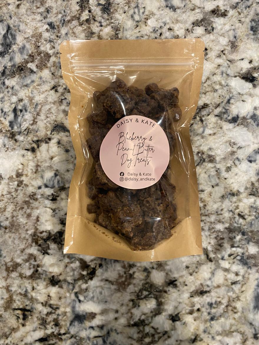 Blueberry Peanut Butter Dog Treats