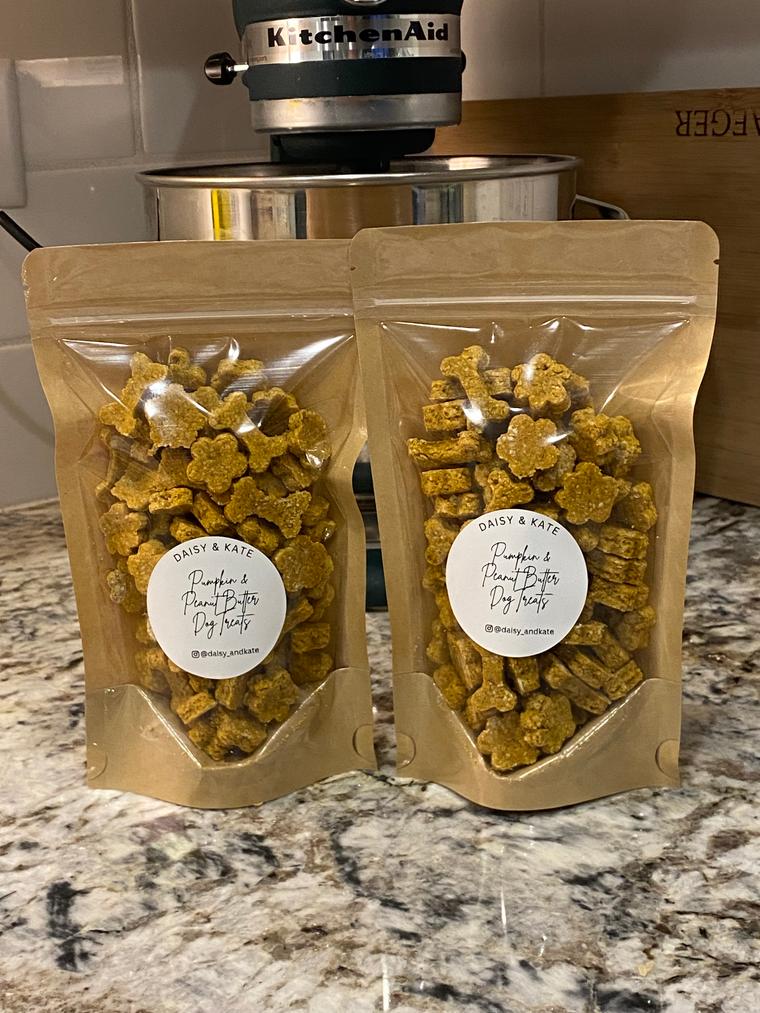 Pumpkin & Peanut Butter Dog Treats 