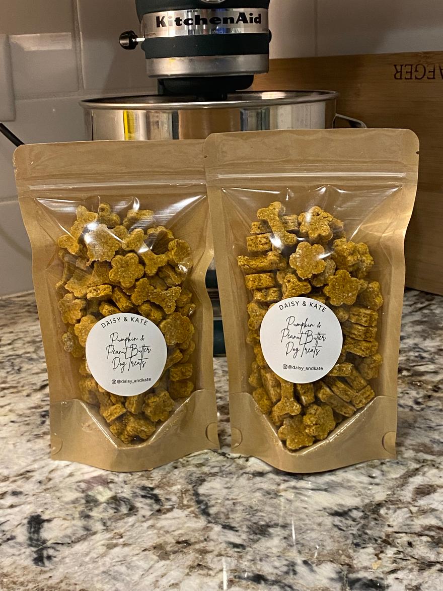 Pumpkin & Peanut Butter Dog Treats 