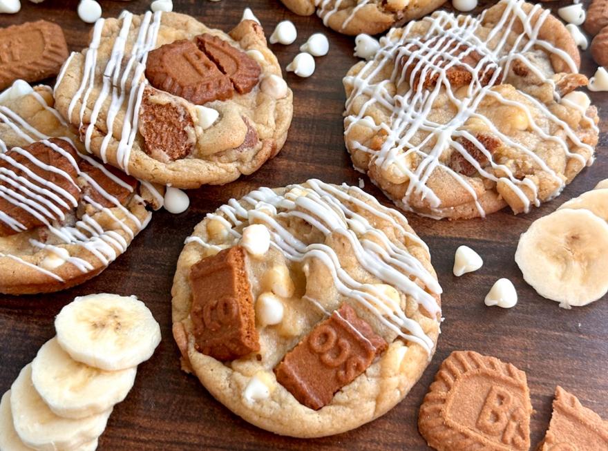 Banana Cream Pie Biscoff Cookies