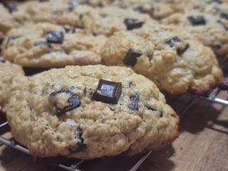 Chocolate Chip white chocolate chip sourdough cookies 