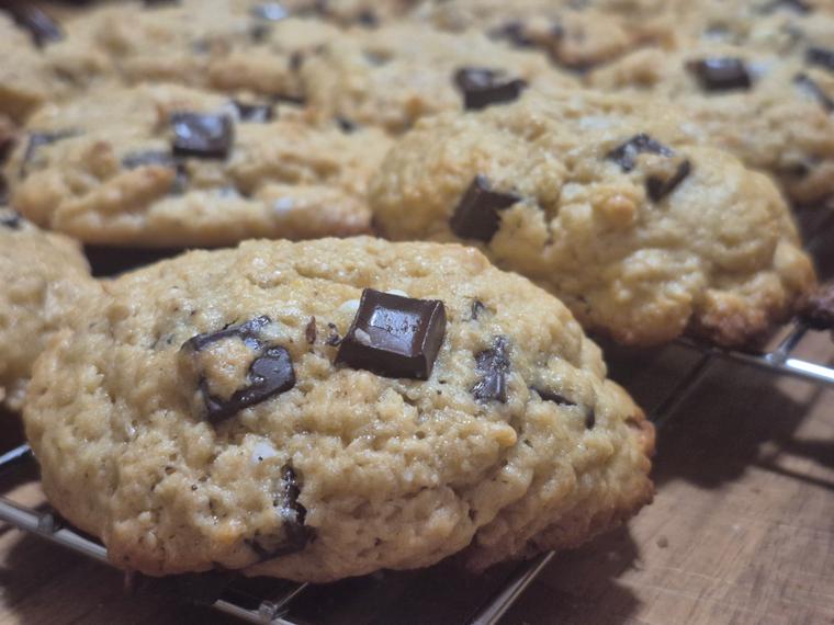 Chocolate Chip white chocolate chip sourdough cookies 