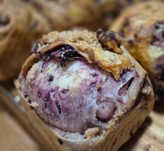 Blackberry Walnut Crumble Swirl Sourdough 