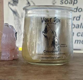 mini creosote candles 